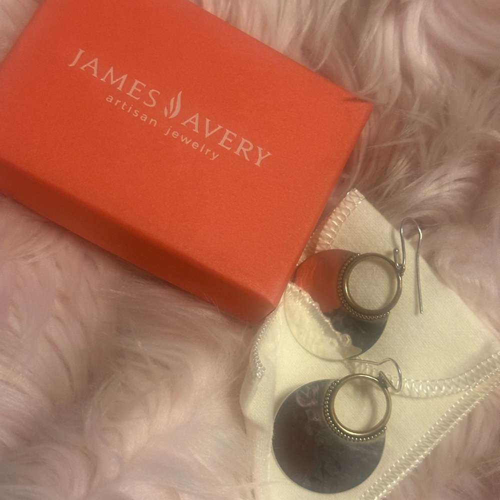 James Avery Eclipse Silver/Bronze Earrings Like n… - image 2